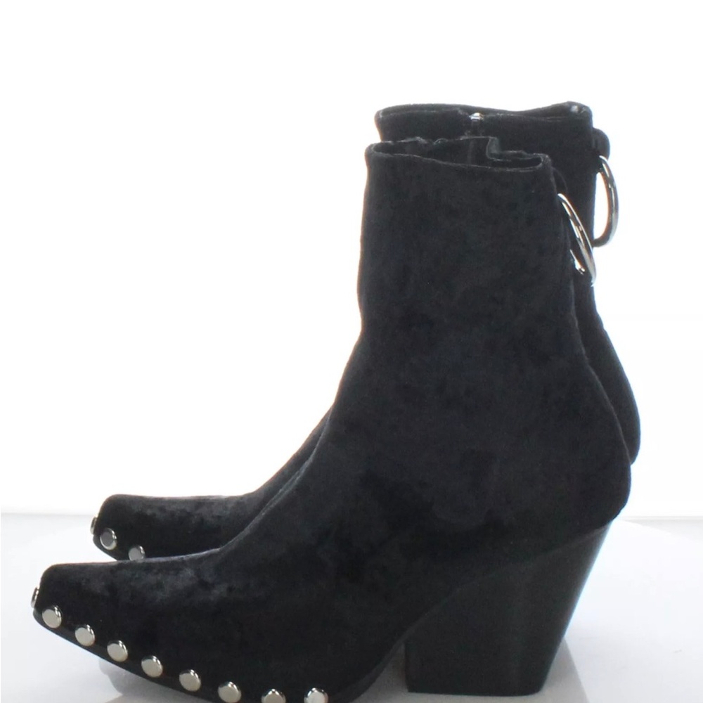 Jeffrey Campbell Black Velvet Walton boots